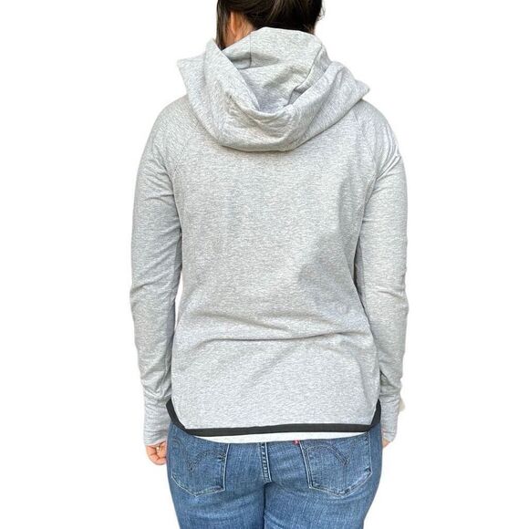 Athleta Sentry Cowl Neck Pullover Hoodie Sweatshirt Gray Size Small Lounge - Picture 4 of 7